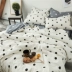 Văn chương đôi tươi 100% cotton quilt bìa đơn ký túc xá bông duy nhất chăn bông tình yêu báo - Quilt Covers chăn mền cotton Quilt Covers