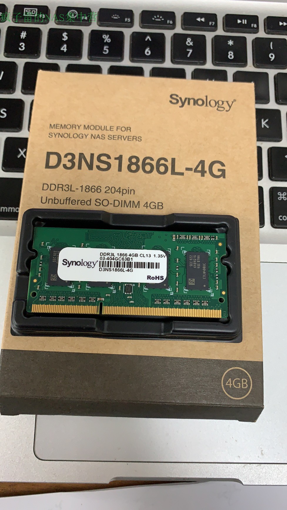 Synology memory stick original D4NESO-2666-4G DDR4 suitable for DS220 ds920 ds1618