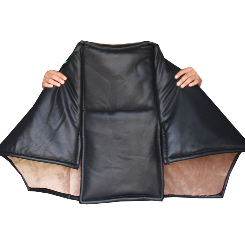 Electric car wind shield by winter warm up PU leather thickened and gush storage battery Ferris widening two-piece waterproof kneecap