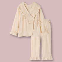 Cloud Toast Japanese-style sweet kimono pajamas Womens Spring and Autumn long sleeves 2021 new cotton home wear