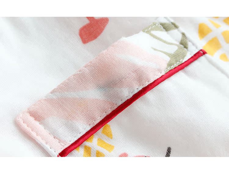 Mang theo bộ lọc giảm tuổi ~ đồ ngủ flamingo phụ nữ rơi ra gạc cotton dài tay có thể mặc bên ngoài bộ công chúa đồ bộ trung niên