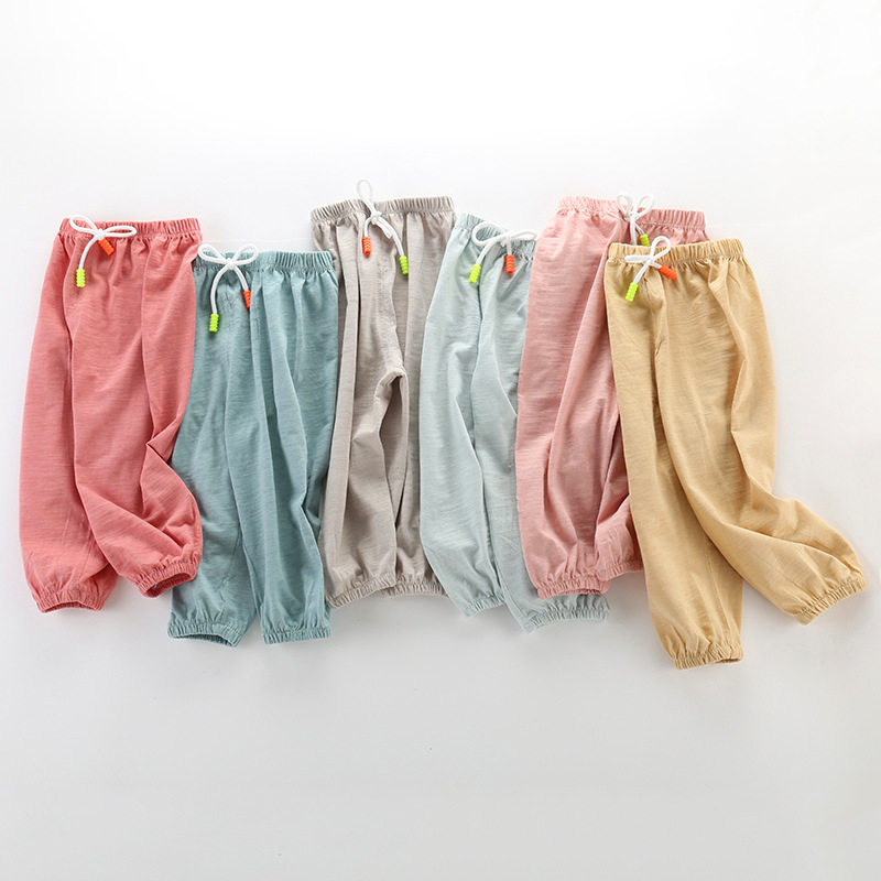 2020 new bamboo festival cotton anti-mosquito pants spring summer baby baby light cage pants male girl girl summer mosquito-proof long pants
