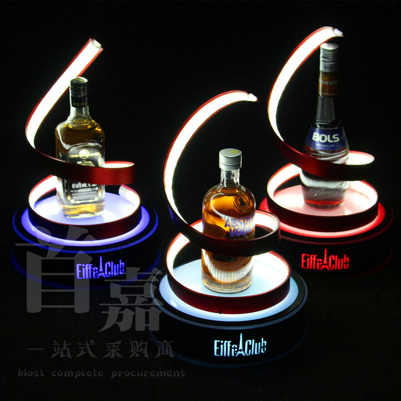 Bar night market KTV luminous spiral wine seat XO wine rack black card director drinks wine seat bar membership equipment