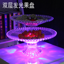 LED colorful luminous fruit plate bar KTV high-end fruit plate Acrylic large fruit plate custom fruit plate