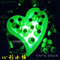 LED rechargeable luminous ice bucket ktv five-pointed star champagne bucket bar anti-fall colorful heart-shaped red wine bucket wine holder