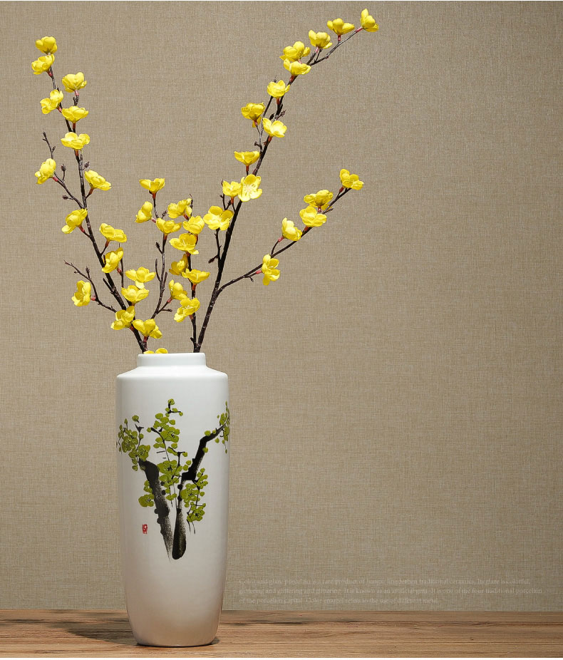 Jingdezhen ceramic art craft new Chinese vase is placed indoor sitting room adornment TV ark, creative decoration arranging flowers