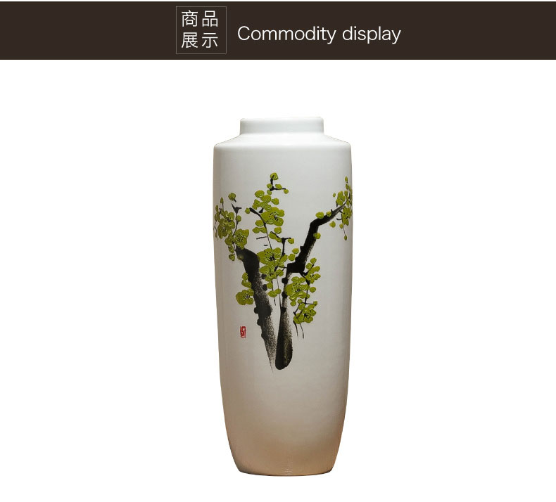 Jingdezhen ceramic art craft new Chinese vase is placed indoor sitting room adornment TV ark, creative decoration arranging flowers