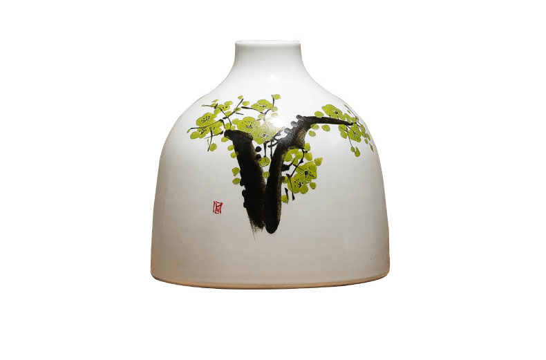 Jingdezhen ceramic art craft new Chinese vase is placed indoor sitting room adornment TV ark, creative decoration arranging flowers
