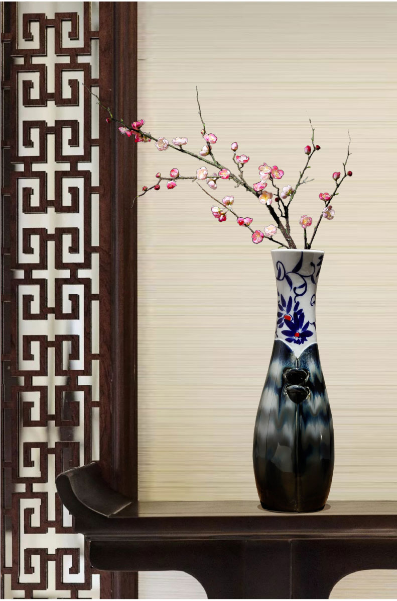 New Chinese style ceramic vases, dried flowers, decorative home furnishing articles table sitting room porch decoration indoor TV ark, arranging flowers