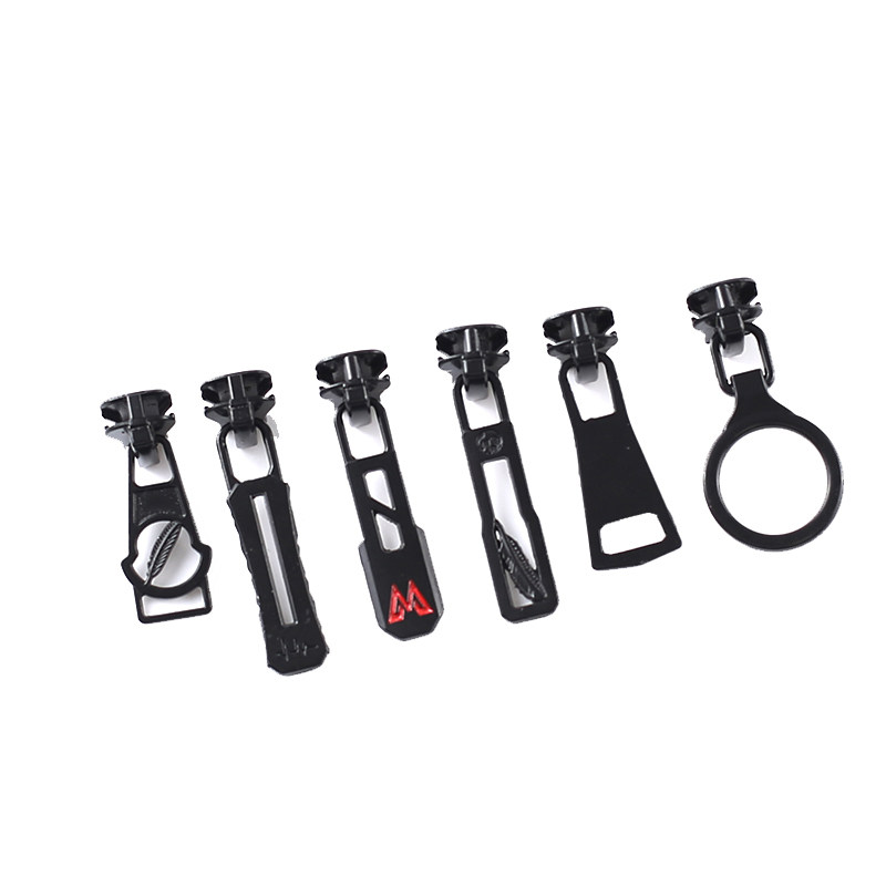 No. 5 resin plastic zipper rubber teeth cotton-padded zipper head special personalized zipper accessories zinc alloy matte slider