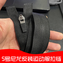 New product creative features No 5 nylon zipper reverse pull toothy sports clothing small jacket light clothing zipper