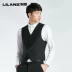Lilanz Lilang 19 năm mới vest vest nam phần len nam mặc vest ngoài 18QMJ1011S - Dệt kim Vest áo khoác len nam trung niên Dệt kim Vest