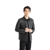 (Same style in the mall) Lilanz official genuine leather jacket for men 2024 winter jacket 24DZP9041S