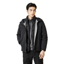 (Mall same section) Liguros official duvet jacket for mens winter and cap mens short and warm jacket 23DRF0441A