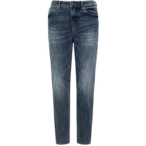 (Four-side elastic) Lilanz official jeans mens 2024 autumn washed white mid-waist small-foot mens pants