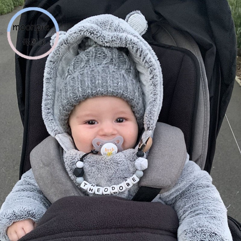 Moonpie special baby pacifies pacifier to prevent chain to customize baby English name newborn gift