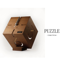 Japan Original Imported Yamato Handmade Wooden Cube Table Clocks Modern-style Creative Cubic Clock