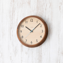 Japan system CHAMBRE new Nordic hupeach wood beech wood hanging bell living room bedroom mute sweep second clock