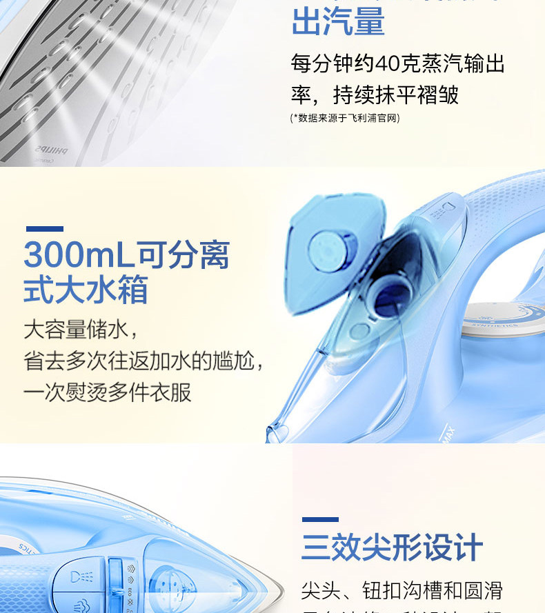 Bàn ủi điện gia dụng Philips bàn ủi hơi nước nhỏ gia đình cầm tay nhỏ bàn ủi philips gc514