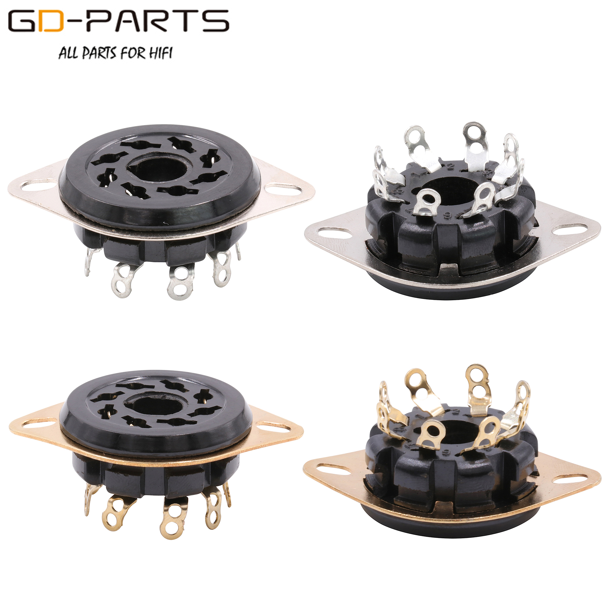 S8WPF-G electric wood gilded large 8 foot vacuum tube seat large eight foot biliary socket KT88 6550 6SN7 EL34