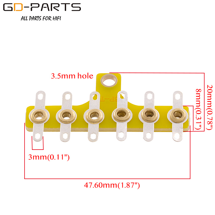 Gallbladder Power Amplifier Hitch 6-bit hitch Shelf T-type 6 bits FR4 wiring board Fever HIFI DIY hitch spot