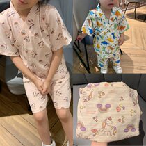 Day Summer Cute Cartoon Children Soft Comfort and Dress Boy Girl Dinosaur Unicorn with Pajamas Package