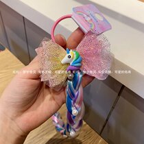 Export Australian girl unicorn beaded braid hair cord hair accessories female treasure hair rope hair accessories children bow braids