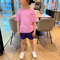 Tide Cards Joint Section Summer Children Breathable Casual Round Collar Short Sleeve Sports Suit Men And Women Shorts Blouses Thin