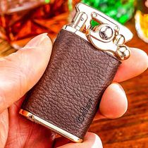 Wishing Thaw Chief Retro Leather Rocker Old Style Kerosene Lighter Men Personality Collection Gifts for self-use