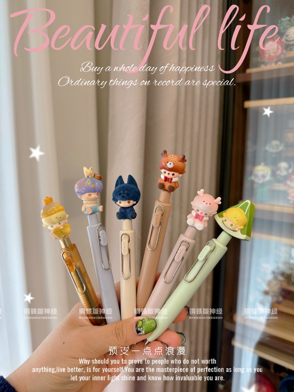 Neural Handmade In-Stock Authentic Dimoo Collection ins Wind Mitsubishi Chubby Ding Trendy Toy Gift Cute Gel Pen Black
