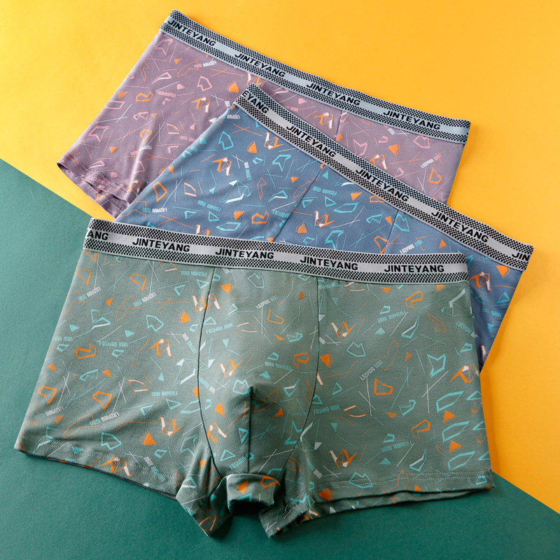 Modal underwear men's boxer pants pure cotton youth bottoms comfortable breathable trousers trendy cotton boxer trousers