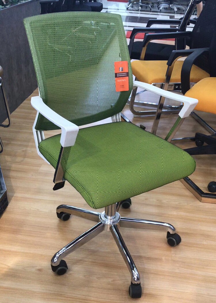 Special price fashion green computer chair short back staff chair clerk chair swivel chair mesh office chair BH43