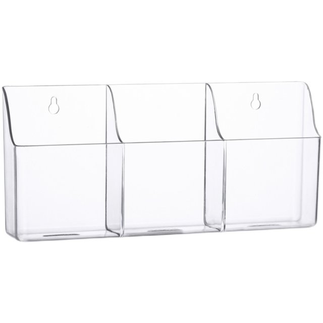 Wall-mounted remote control storage box Mobile phone charging without punching transparent storage box Bedside multi-function storage rack