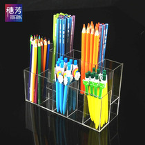 Stationery store containing pen case acrylic full transparent pen holder lip gloss pen ballpoint pen holder
