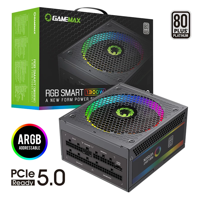Gamemax Game Empire RGB1300W Platinum Full Module Power ATX3.0/блок питания RTX4090 графическая карта