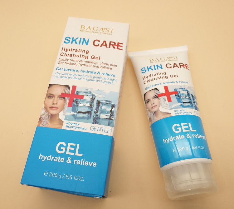 Thương hiệu xuất khẩu BAGASI Gel rửa mặt dưỡng ẩm 200g Tẩy trang kem tẩy trắng da