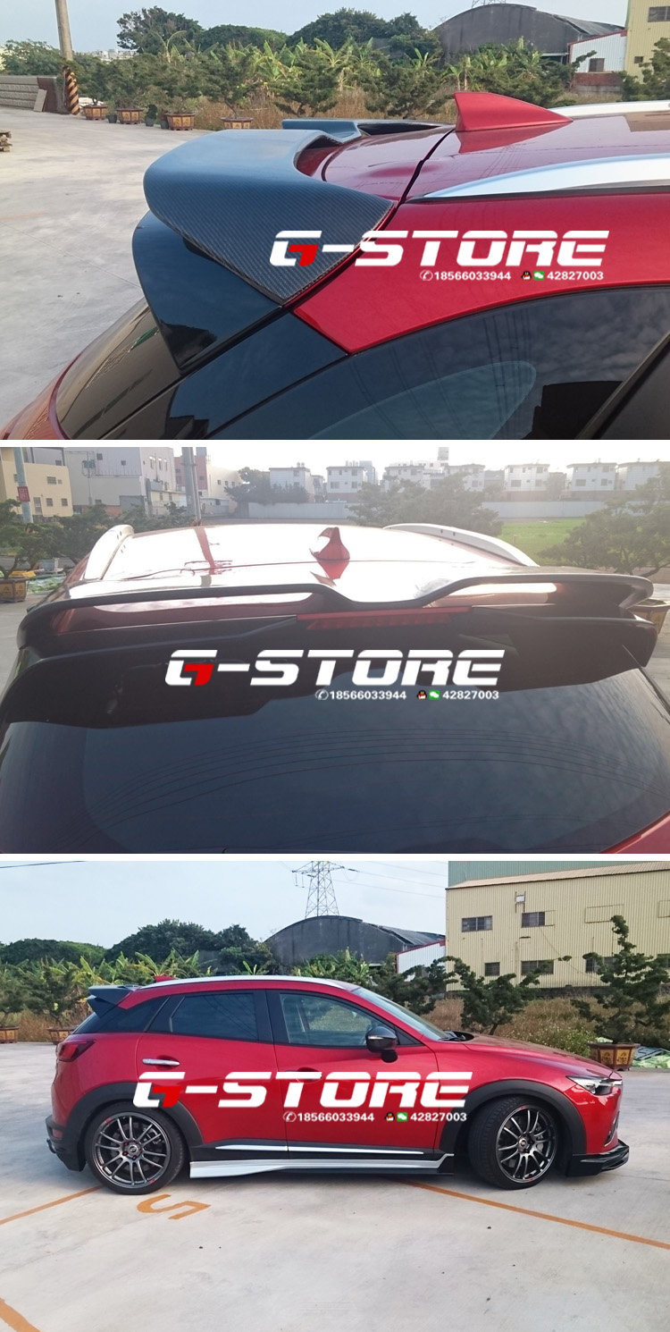 Sản xuất tại Đài Loan: Mazda CX-3 sửa đổi cánh trên đuôi cánh trang trí cánh cố định CX3 được bao quanh bởi cánh giữa không đục lỗ cánh gió ô tô