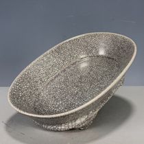 Antique porcelain curios old goods collection old kiln porcelain Ru porcelain open piece narcissus basin ornaments package old fidelity