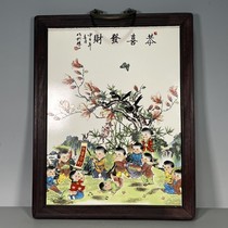 Antiques antiques porcelain supplies old goods famous masterpieces pastel childrens play pictures hanging screens porcelain plates paintings and ornaments