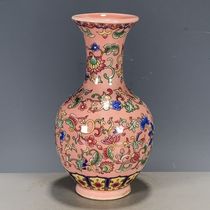 Collection of antique porcelain single-color glaze and pastel flower vase made in the Qianlong period of the Qing Dynasty