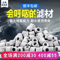 Taiwan GAE filter material Breathing ring nitrification bacteria culture stone fish tank Ceramic ring aquarium Establishment of nitrification system