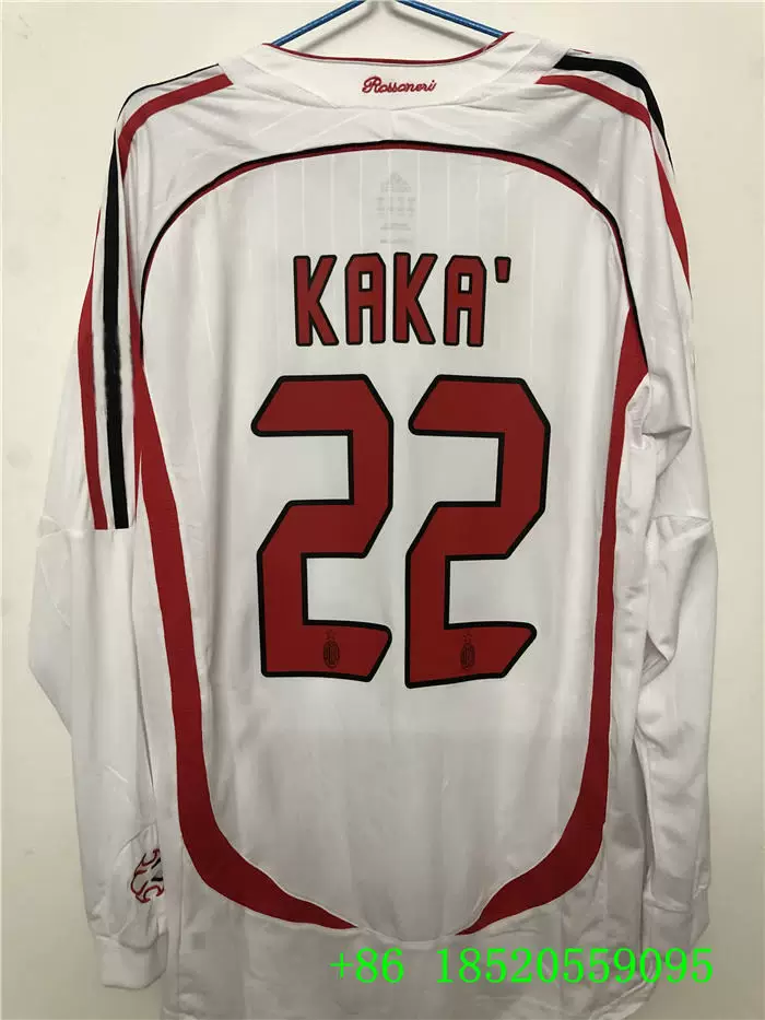 [06-07 ac milan home away vintage retro 22 KAKA PIRLO INZAGHI]