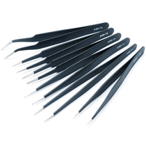 Anti-static tweezers Stainless steel tweezers Special tip thickened electronic tweezers Elbow tip flat mouth clamping tool