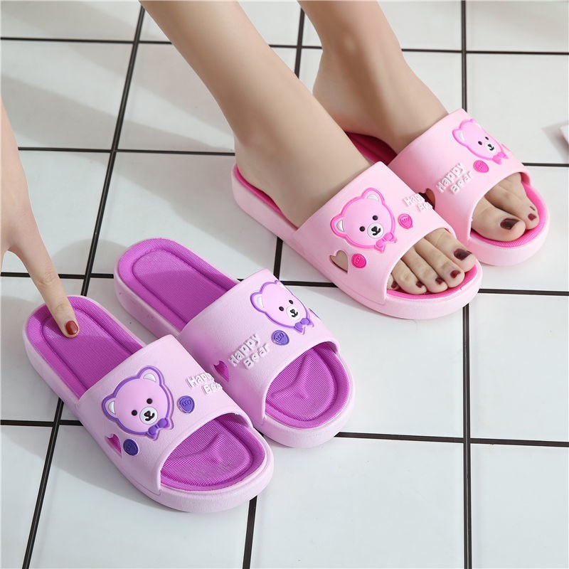 Slippers Female Summer Home Room Bathroom Anti Slip Bath Soft Bottom House Summer Cute Men's Home Cool Slippers Lovers