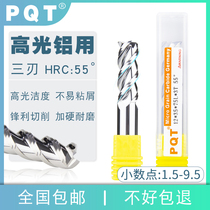 German PQT Aluminum With Milling Cutter Tungsten Steel Knife 3 Edged 1 5 2 5 3 5 5 5 4 5 5 5 5 6 7 5 5 5 8 5 8 5 9 5