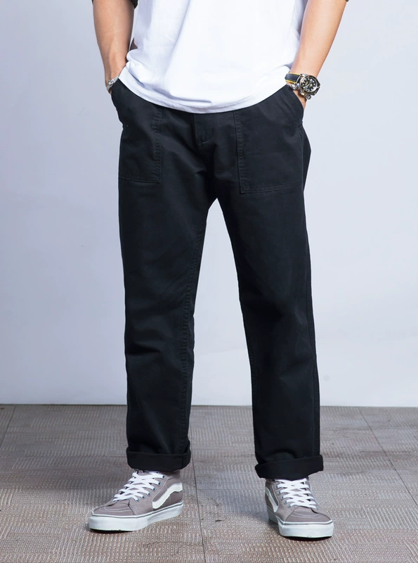 Quần lửng mùa thu công nghiệp OCL Nhật Bản Ami trousers quần dài thẳng quần thô nam