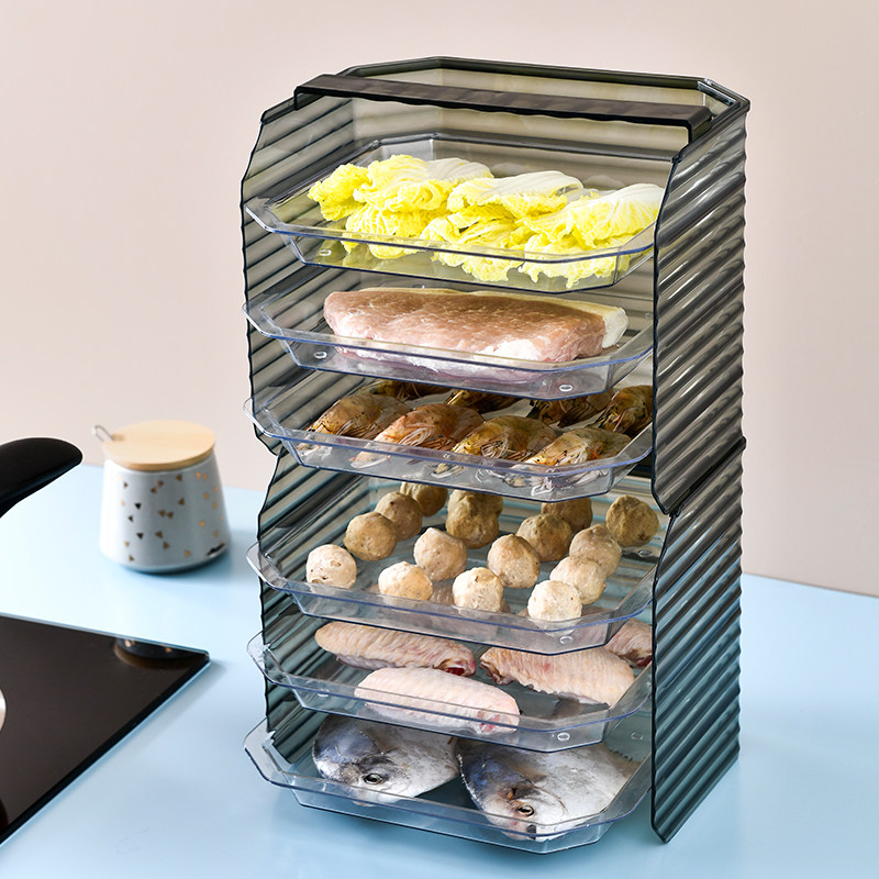 Kitchen Multifunction matching dishes Superimposed Accommodating dishes Creative theorizer Home Divided Hotpot multilayer preparation dishes