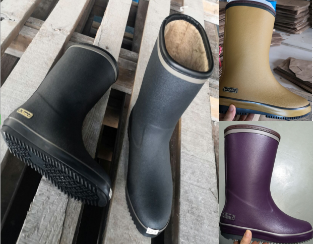 Hand feel ultra good gross fur foreign trade exit Winter Warmth Women Rubber Rain Shoes Rain Boots Black Brown Purple 2 3 Thrones