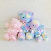 25 36cm rainbow teddy bear doll with bow tie multi color cute bear cartoon plush toy doll