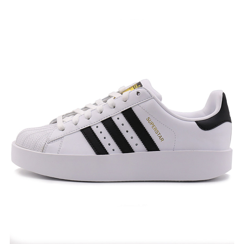 Giày thể thao nữ Adidas clover SUPERSTAR cổ điển vỏ dày đế giày thông thường BA7666 giày thể thao sneaker